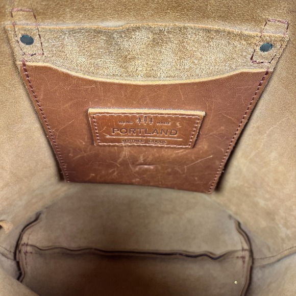 Portland Leather Goods Large Tote Crossbody Bag Honey Tan Brown NO Strap - Picture 12 of 15